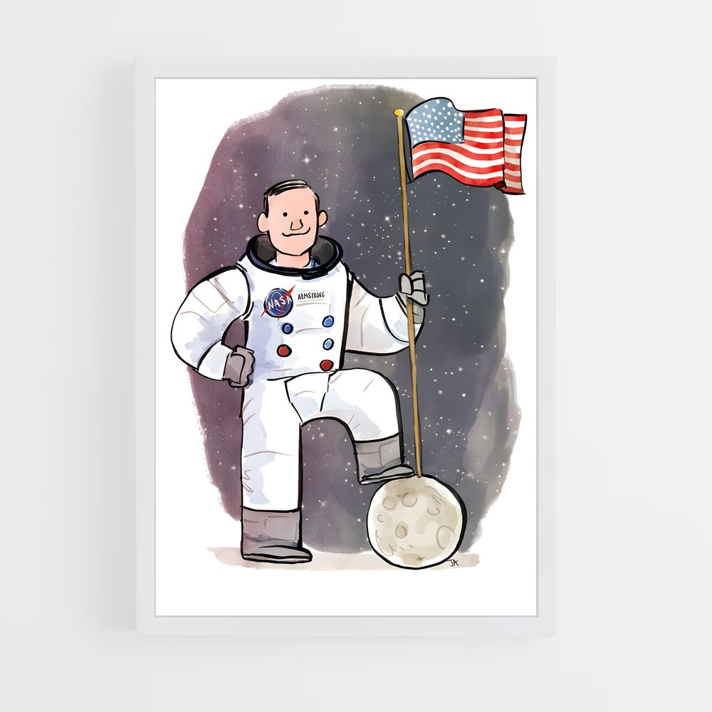 Poster Un Pas Vers L'Infini – affiche Astronautes (vue 3)
